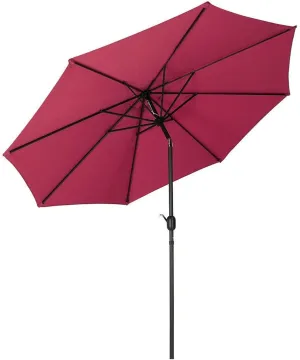 Garden Parasol Round Sunshade Garden Parasol w/Crank Tiltable Umbrella Outdoor Patio Beach 3M Patio Umbrella Garden Umbrella Sun Shade Canopy
