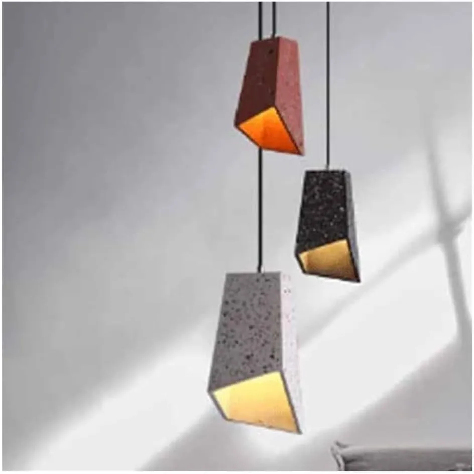 Garden parasols Modern Irregular Chandelier Cylindrical LED Three-Color Dimming Ceiling Lamp Adjustable Hanging Wire Single Head Lighting Fixture for Restaurant Bar Coffee Shop Dining Room Living