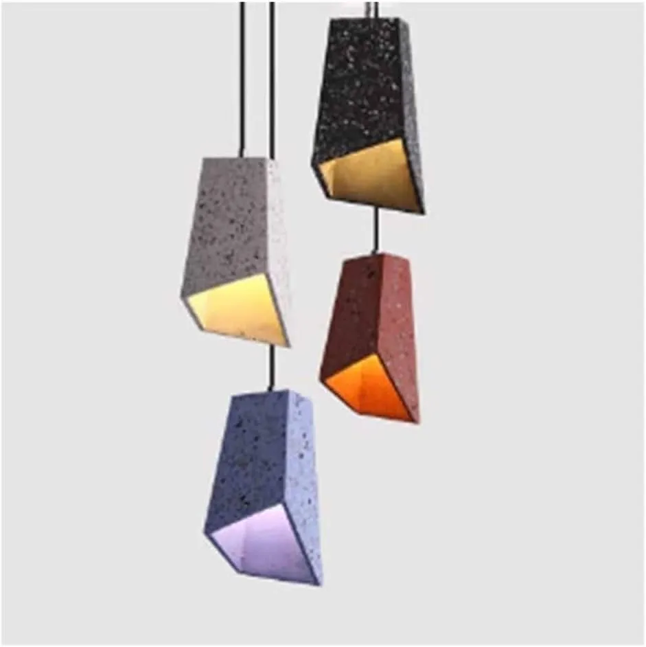 Garden parasols Modern Irregular Chandelier Cylindrical LED Three-Color Dimming Ceiling Lamp Adjustable Hanging Wire Single Head Lighting Fixture for Restaurant Bar Coffee Shop Dining Room Living