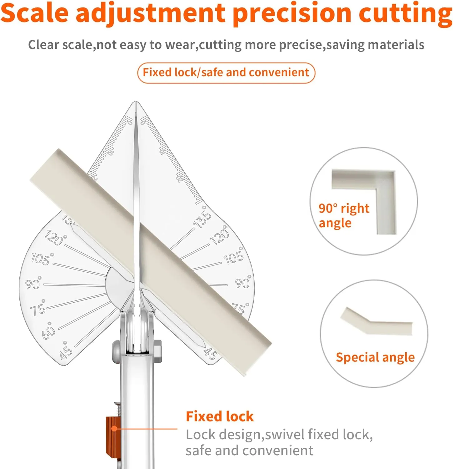 GARTOL Multifunctional Trunking/Miter Shears for Angular Cutting of Moulding and Trim, Adjustable at 45 To 135 Degree, Hand Tools for Cutting Soft Wood, Plastic, PVC, with Replacement blades