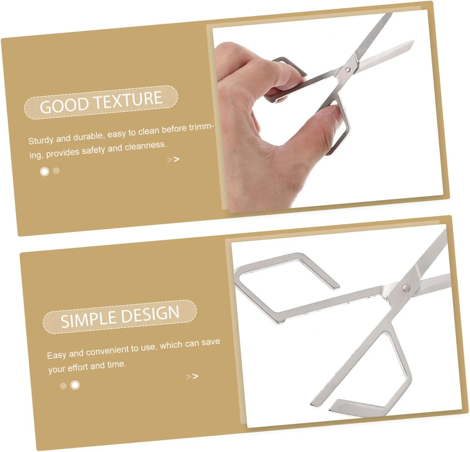 Gatuida 5sets Convenient Nose Hair Remover Small Grooming Scissors Eyebrow Trimming Stainless Steel Safety Scissors 2pcs*5