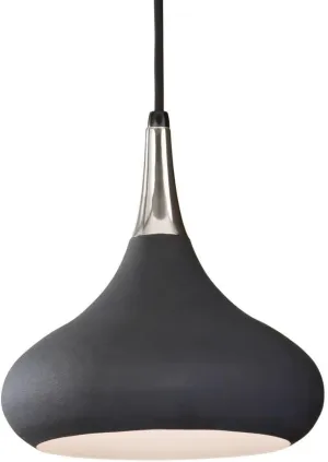 Generation Lighting P1253BK Belle Medium One-Light Pendant Hanging Modern Fixture, Black Finish