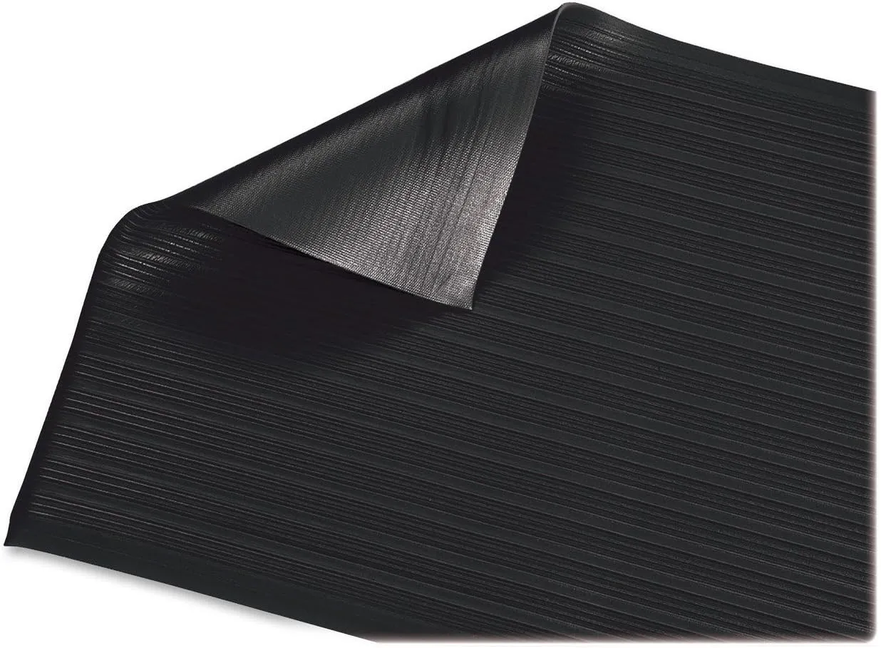 Genuine Joe Air Step Anti-Fatigue Black Mat, 36" L x 24" W