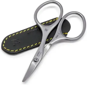 GERMANIKURE Rounded Safety Nail Scissors - FINOX Surgical Stainless Steel baby scissors and Manicure Tools in Leather Case - Self Grooming Scissors for nails Ethically Made in Solingen Germany - 4701