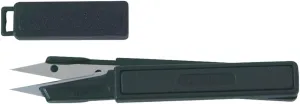Gingher Featherweight Thread Clippers - 4" Stainless Steel Snips - Sharp Thread Puller with Protective Cap for Crafts - Black