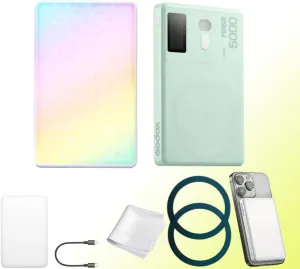 Godox MA5R Full-Color LED Light, Magnetic Charging Selfie Light CRI95 TLCI97, CCT 1800K-10000K,14 Fx Modes,HSI Adjustment,NFC/Bluetooth Connectivity,GM Adjust, 0%-100% Adjust, forYouTube/TikTok etc.