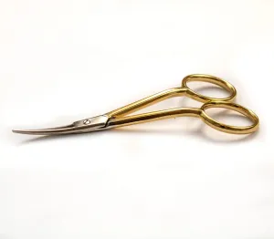 Gold Plated Double Curved Scissors - Madeira