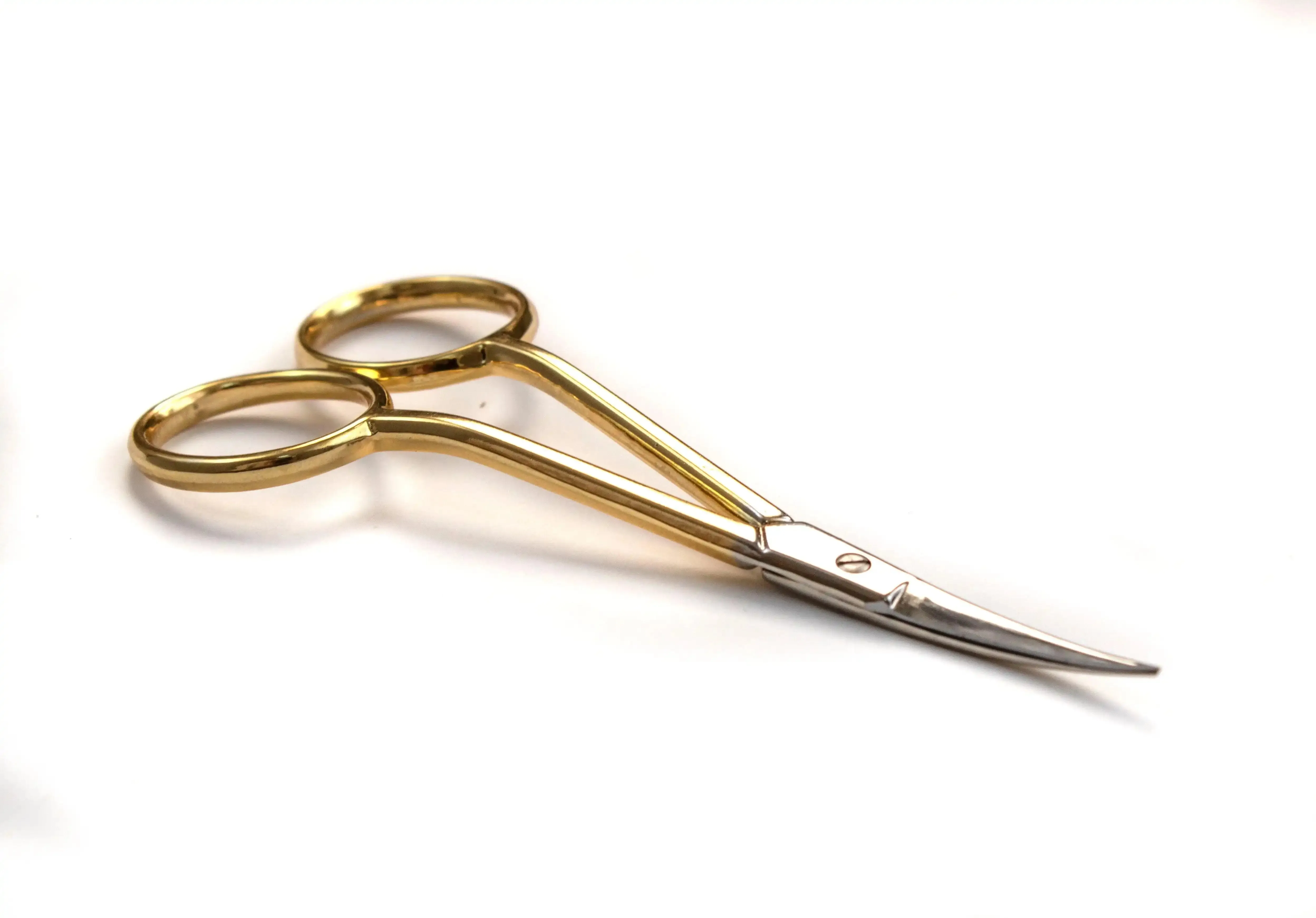 Gold Plated Double Curved Scissors - Madeira