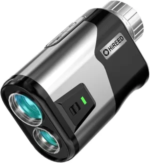 Golf Rangefinder with Slope Switch ，1200 Yards Laser Range Finder for Golfing/Hunting ，7X Magnification Strong Magnet Rechargeable Range Finders Golf Continuous Scan Flag Lock Vibration