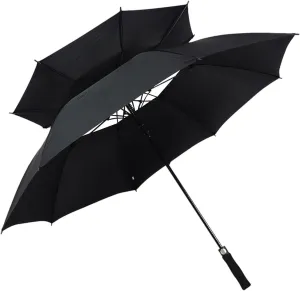 Golf Umbrella Automatic Opening Waterproof Gift Windproof Double Canopy Vented Umbrella for Outdoor Doorman Sports Travel