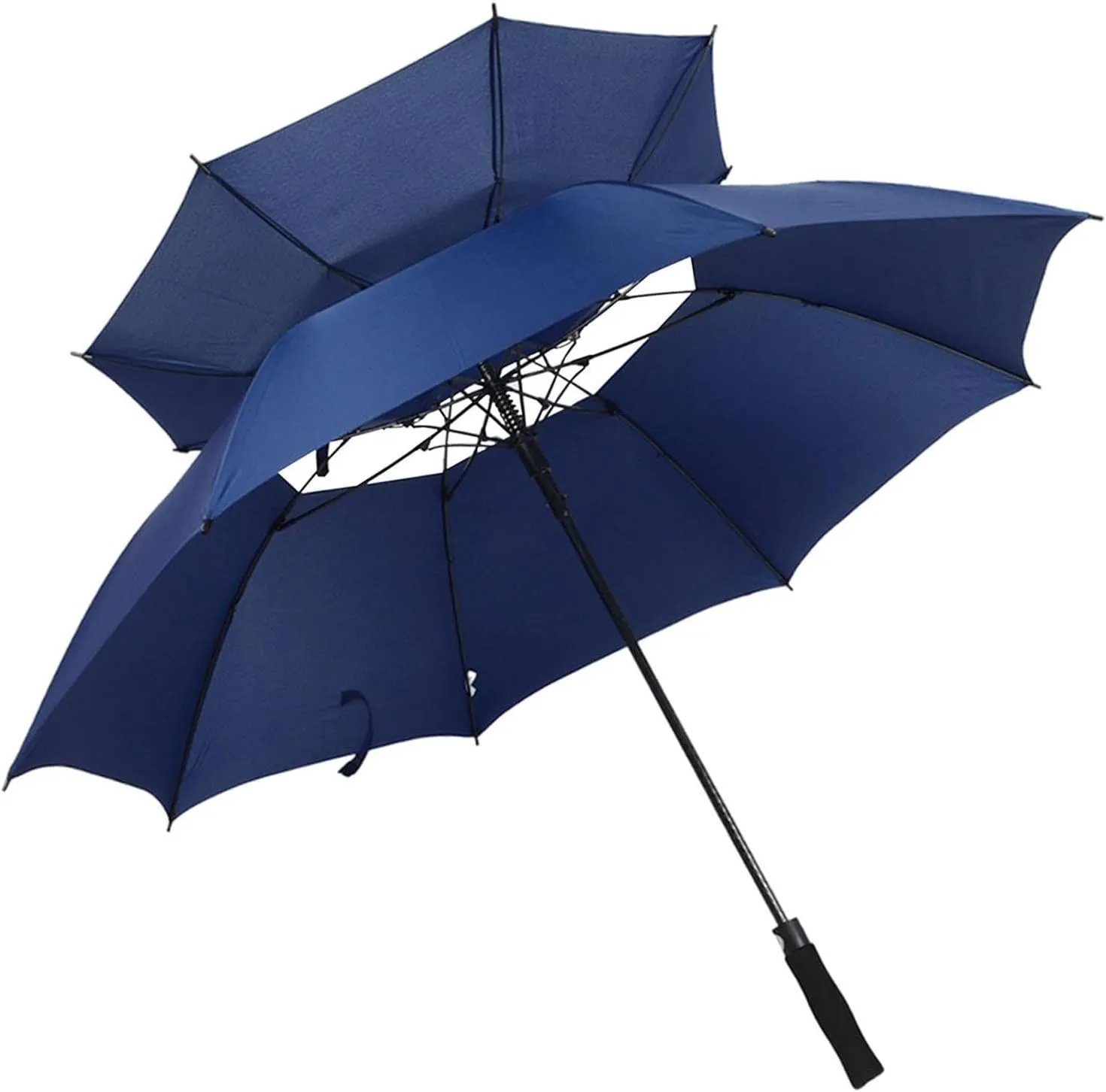 Golf Umbrella Double Canopy Vented Umbrella Sturdy Large Gift Auto Open Windproof for Sports Family Travel Outdoor Doorman