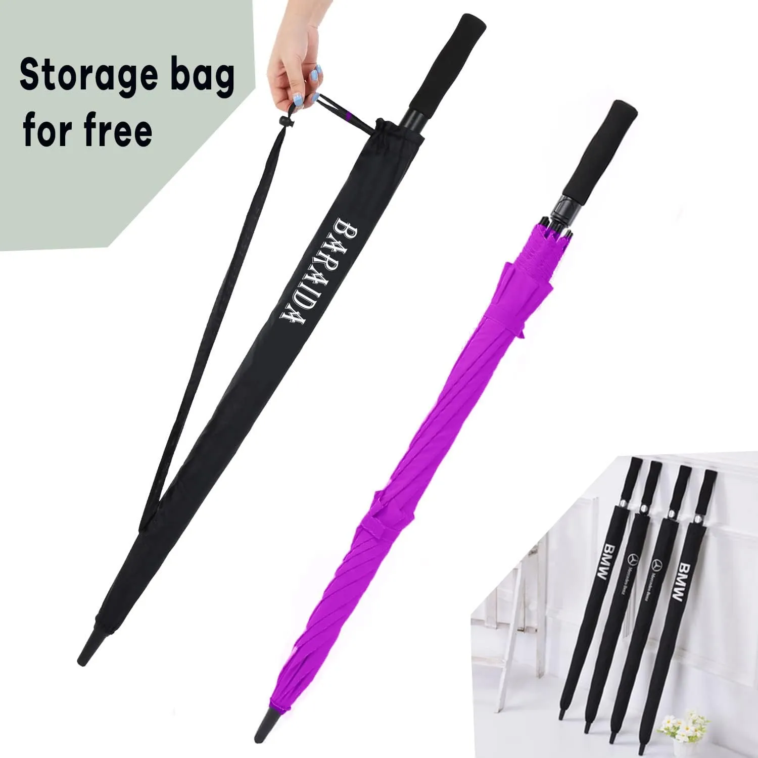 Golf Umbrella Large 62/68/72 Inch, Extra Large Oversize Double Canopy Vented Windproof Waterproof Umbrella, Automatic Open Golf Umbrella for Men and Women and Family.