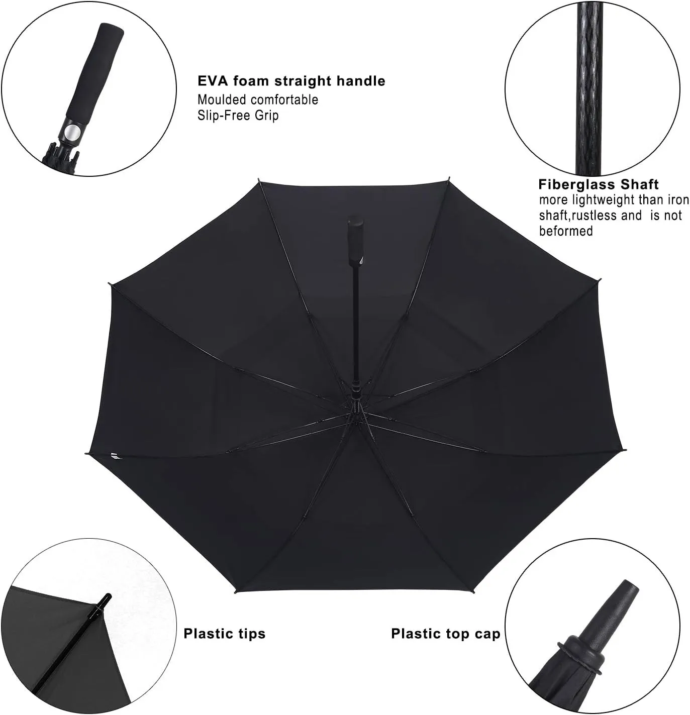 golf umbrella large oversize 68 inches air vent double canopy windproof automatic straight rain umbrellas for men and women