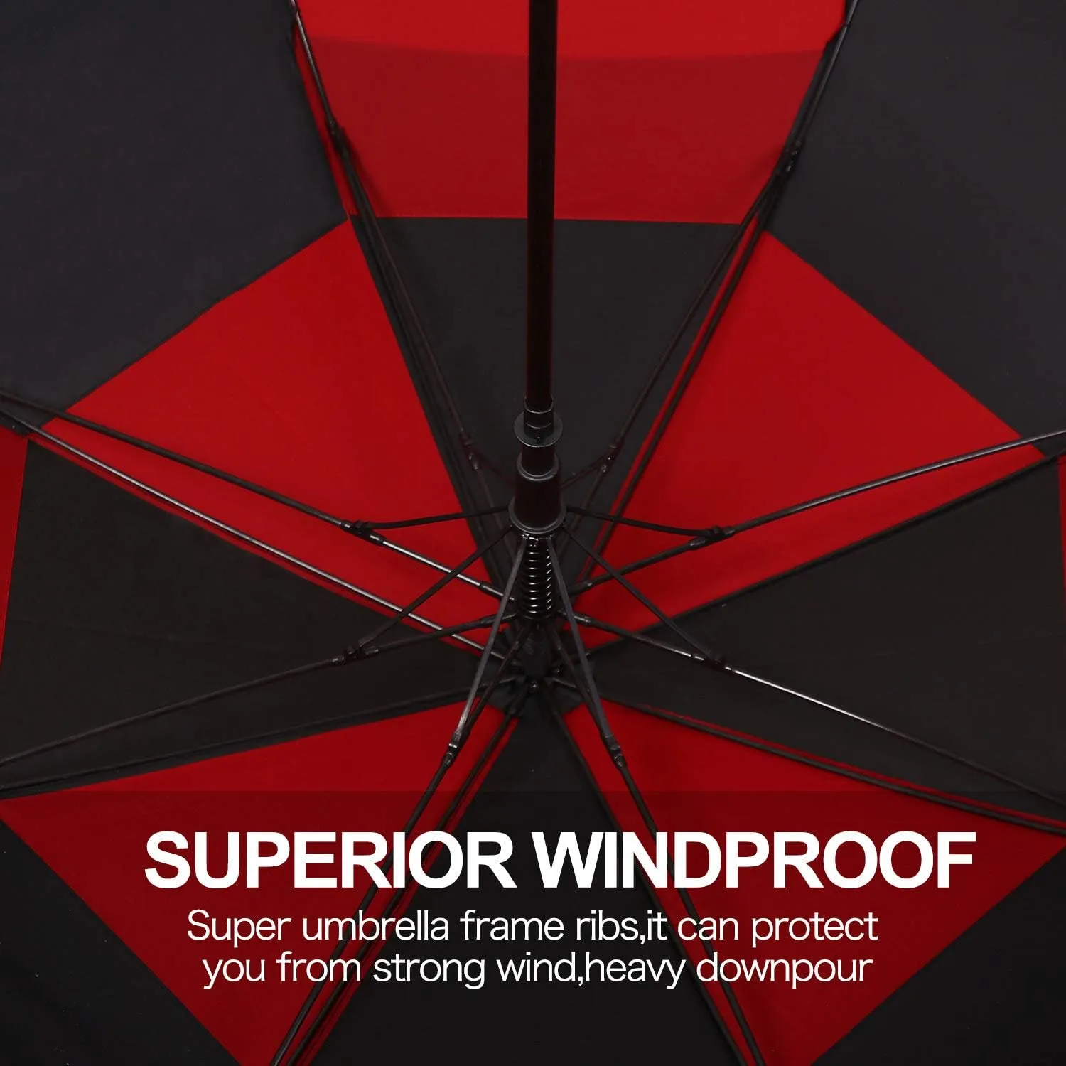 golf umbrella large oversize 68 inches air vent double canopy windproof automatic straight rain umbrellas for men and women