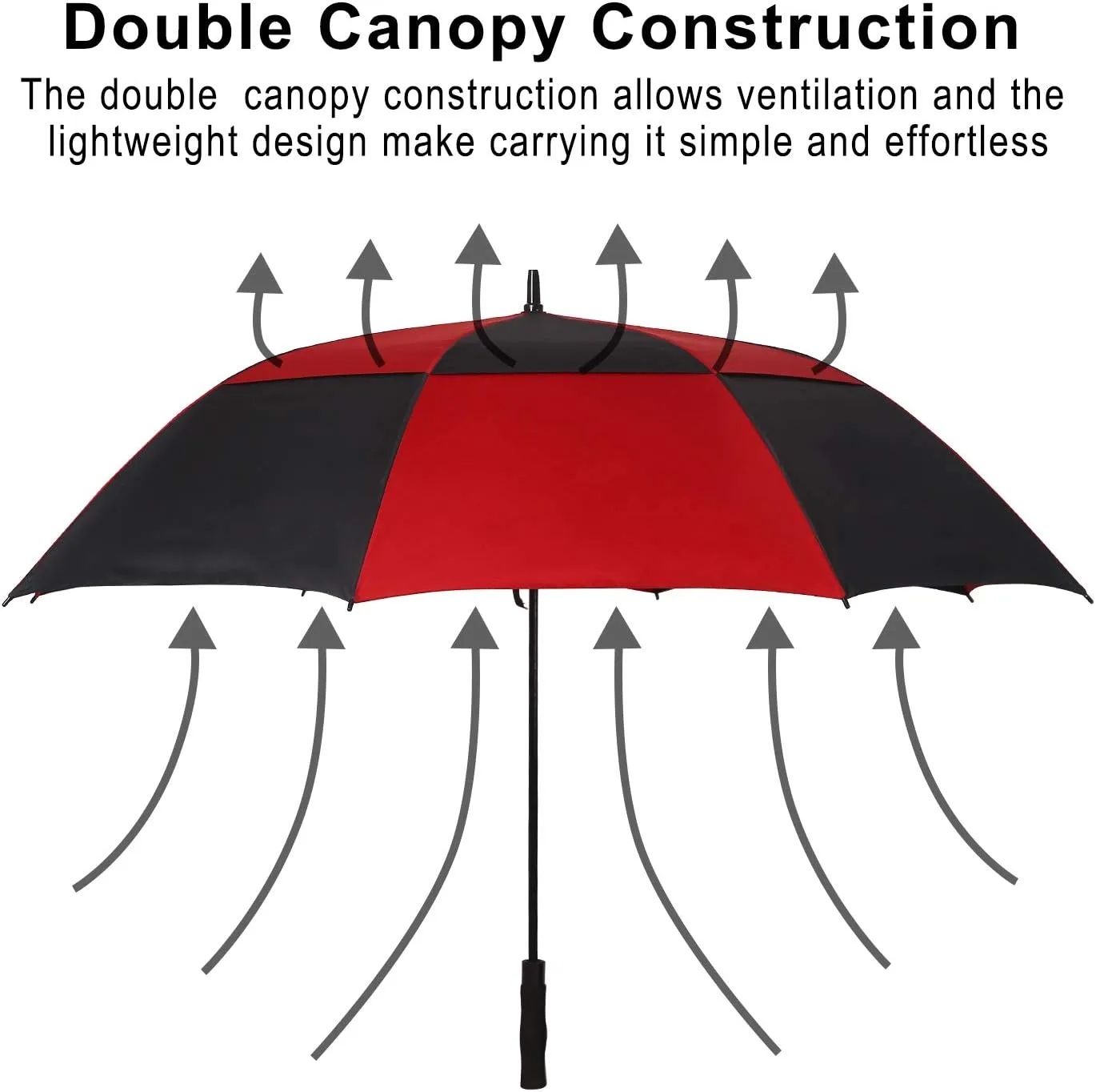 golf umbrella large oversize 68 inches air vent double canopy windproof automatic straight rain umbrellas for men and women