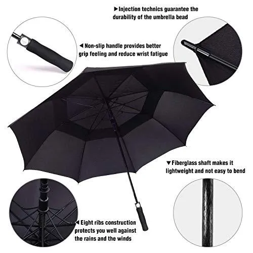 Golf Umbrella Windproof Large 62 Inch,  Automatic Open,