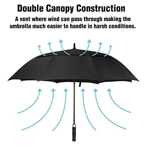 Golf Umbrella Windproof Large 62 Inch,  Automatic Open,