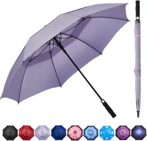 Goothdurs 62/68 Inches Golf Umbrella Automatic Open Windproof Waterproof Large Double Canopy Vented Rain Stick Umbrellas for Men Women