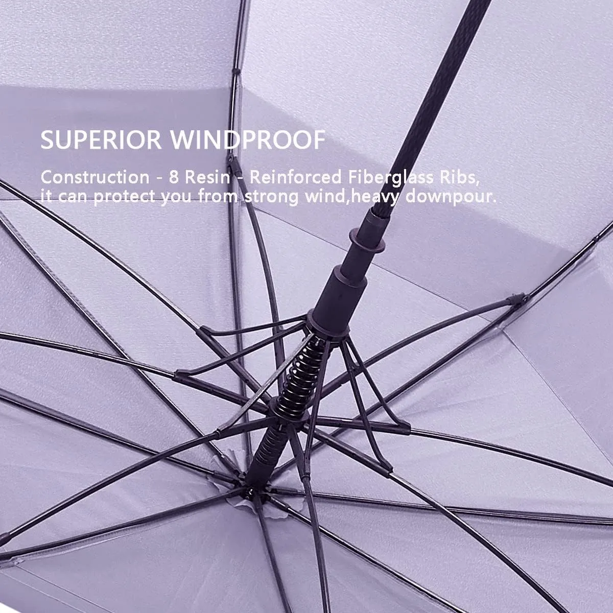 Goothdurs 62/68 Inches Golf Umbrella Automatic Open Windproof Waterproof Large Double Canopy Vented Rain Stick Umbrellas for Men Women