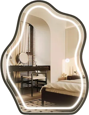 Gtzly Dimmable Vanity Mirror with Lights, Makeup Mirror with Smart Touch, 3 Colors Modes, Tabletop Mirrors for Makeup Desk(24 * 31.5in/60 * 80cm)