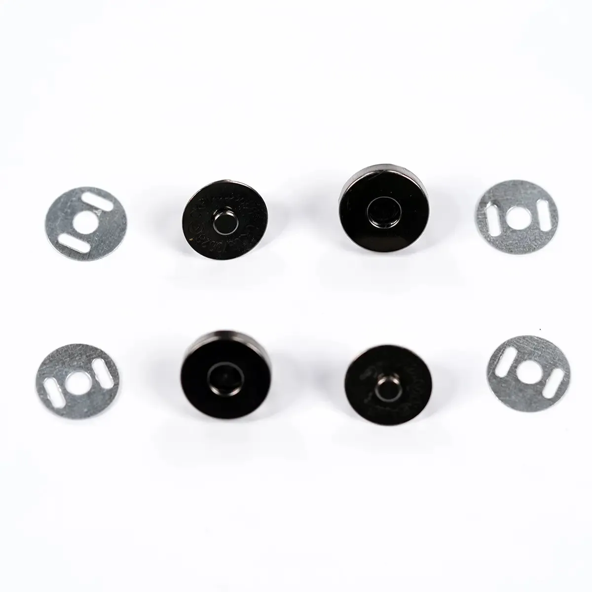 Gunmetal Round Magnetic Snap 14mm 2 Pack