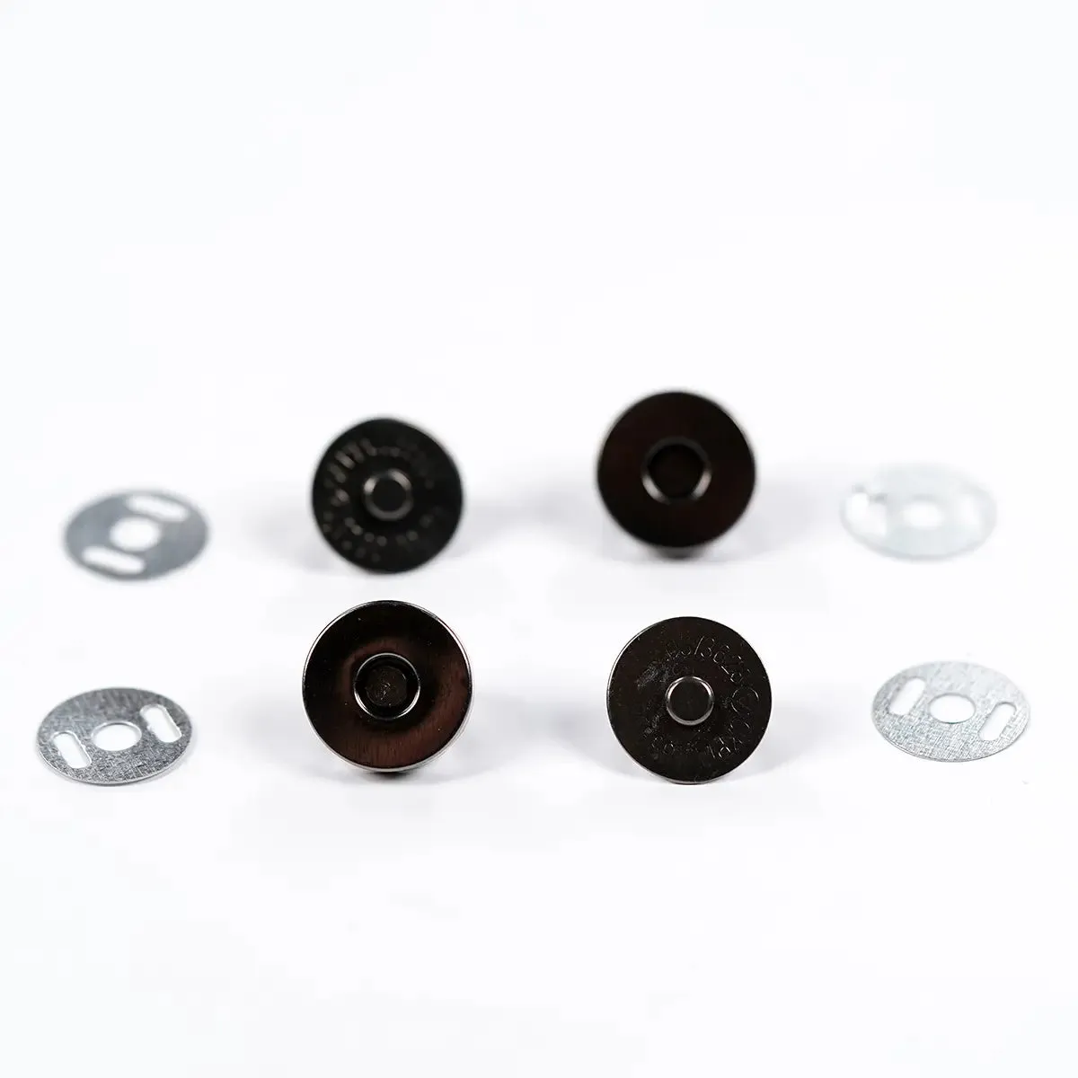 Gunmetal Round Magnetic Snap 14mm 2 Pack