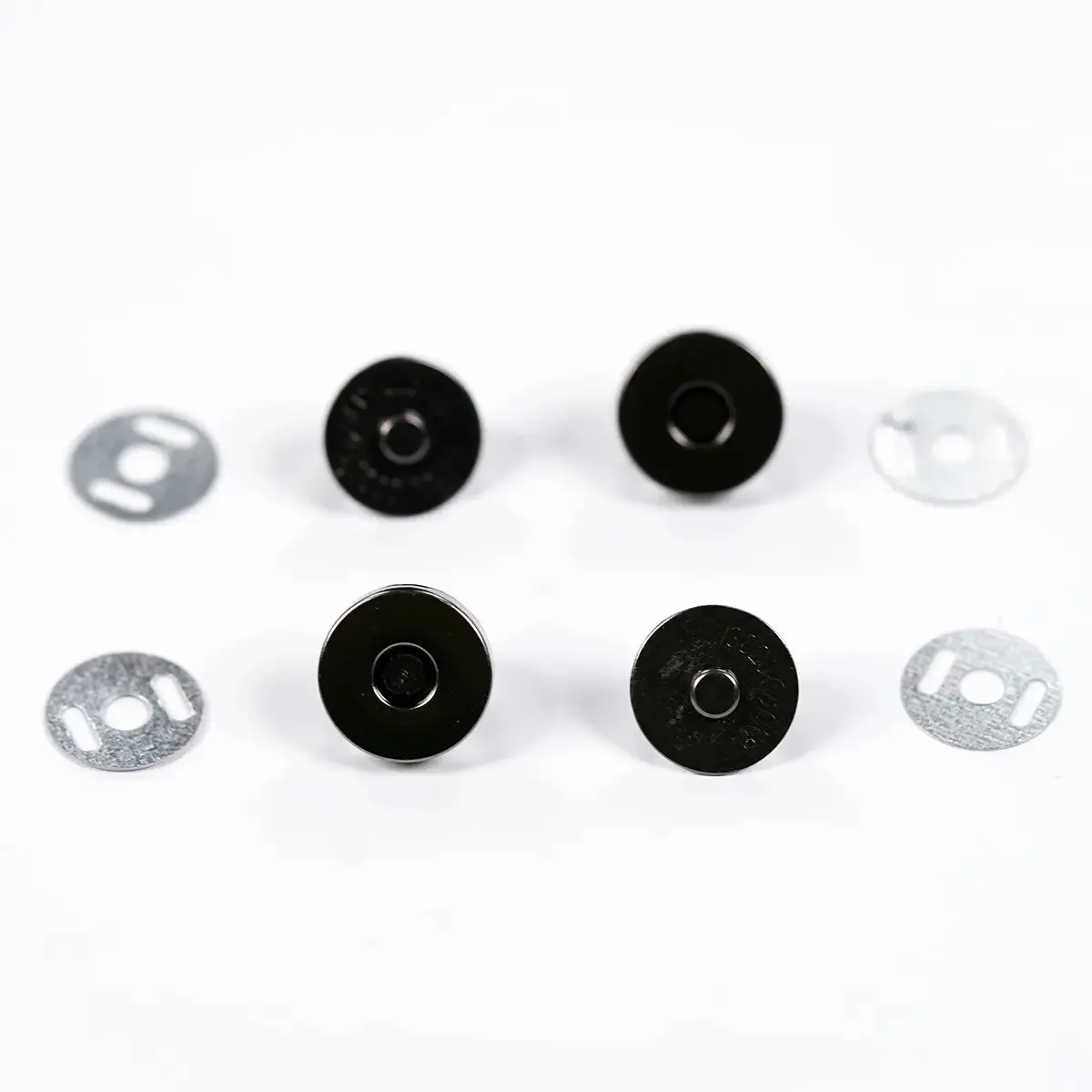 Gunmetal Round Magnetic Snap 14mm 2 Pack