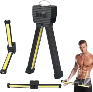 Gym Lamp for Posing, Posing Lamp, Portable Magnet LED Posing Lamp, Magnet LED Flashlight with Hanging Hook, 180 Degree Folding Magnetic Work Light, 7th Gear Dimming