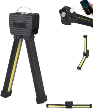 Gym Lamp for Posing,Magnetic Work Light with 180 Degree Folding,180° Portable Gym Lamp for Posing with 7th Gear Dimming and 4 Light Modes,Handheld USB Rechargeable Worklight,Power Bank Camping Light