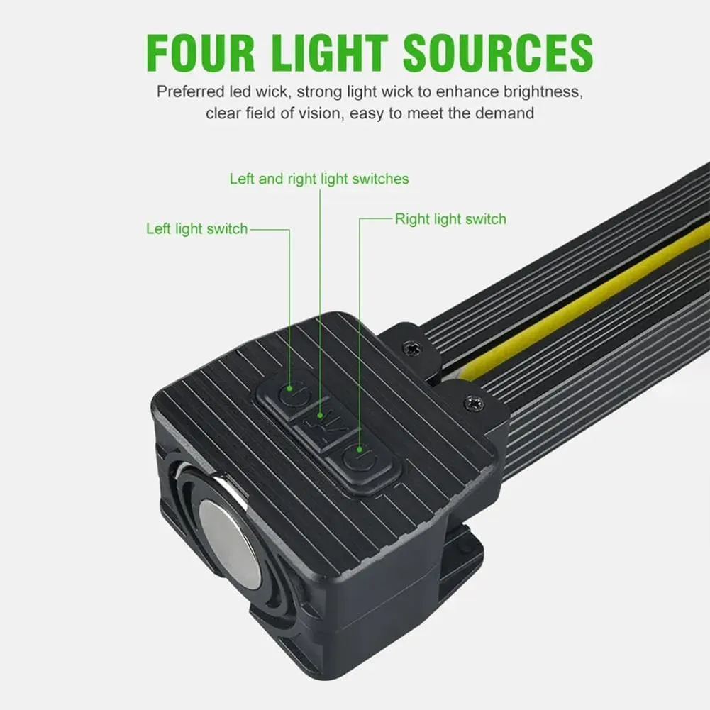 Gym Lamp for Posing,Magnetic Work Light with 180 Degree Folding,180° Portable Gym Lamp for Posing with 7th Gear Dimming and 4 Light Modes,Handheld USB Rechargeable Worklight,Power Bank Camping Light