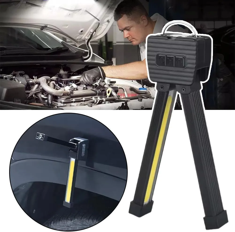 Gym Lamp for Posing,Magnetic Work Light with 180 Degree Folding,180° Portable Gym Lamp for Posing with 7th Gear Dimming and 4 Light Modes,Handheld USB Rechargeable Worklight,Power Bank Camping Light