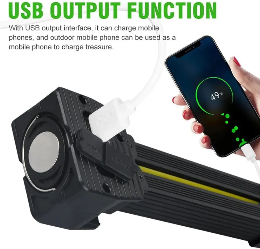Gym Lamp for Posing,Magnetic Work Light with 180 Degree Folding,180° Portable Gym Lamp for Posing with 7th Gear Dimming and 4 Light Modes,Handheld USB Rechargeable Worklight,Power Bank Camping Light