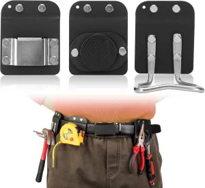 Hammer Holder and Tape Measure Clip for Belt, Magnetic Tool Holder, Multifunctional Strong Magnet Belt Tool Clip for Wrench, Pliers, Screw Driver, Screws, Sockets, Drill Bit or Any Hardware Holder