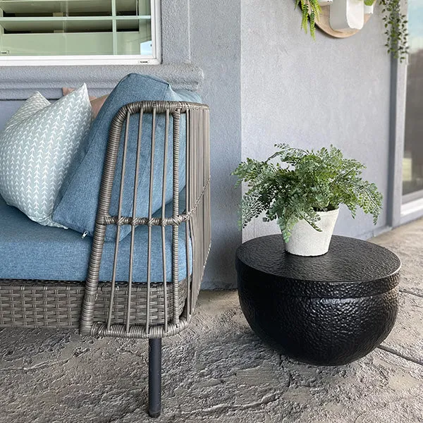 Hammered Iron Hose Pot with Lid
