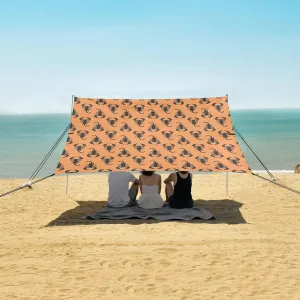 Hand Drawn Scorpion Beach Camping Tent Sun Shelter for Whole Family, Beach Shade Canopy with UPF50  UV Protection,Easy Set Up and Carry,Outdoor Shade for Trips, Fishing, Backyard Fun Picnics
