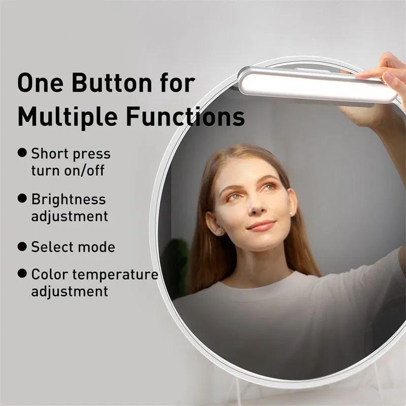 Hanging Magnetic LED Table Lamp Chargeable Stepless Dimming Desk Lamp Cabinet Light  For Closet Wardrobe USB Night Light