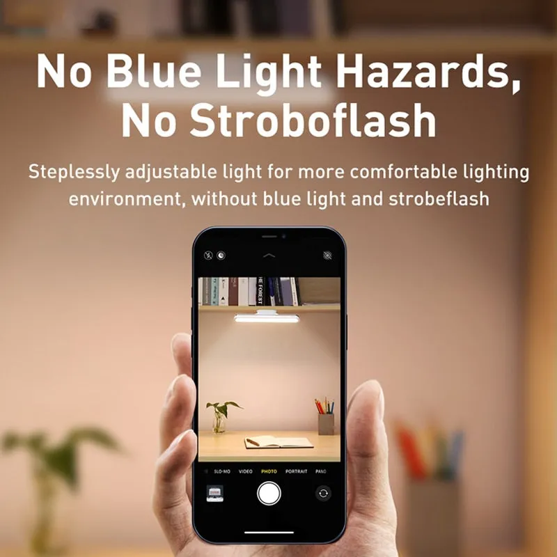Hanging Magnetic LED Table Lamp Chargeable Stepless Dimming Desk Lamp Cabinet Light  For Closet Wardrobe USB Night Light