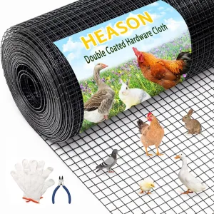 Hardware Cloth 1 inch Chicken Wire Fencing 24 in x 100 ft Galvanized Welding Garden Fence Roll Square Mesh 16 Gauge Chicken Rabbit Snake Cage Heavy Duty Welding Fencing