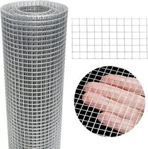 Hardware Cloth 8'' x 20' 1/4 in Galvanized Wire Mesh Roll (23 GA) Chicken Wire Fence Roll for Chicken Pen/coop Fences, Screen mesh, Rabbit/Snake Fences, Poultry enclosures, Handicraft Making, etc.