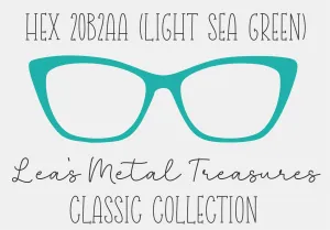 Hex 20B2AA Light Sea Green Eyewear Frame Toppers COMES WITH MAGNETS