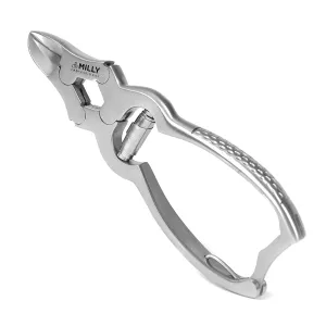 High Carbon Steel Professional Nail Clippers for Seniors & Podiatrist Toenail Clippers | Hammer Forged to Trim Thick or Hard Toenails | Heavy Duty Toenail Clippers for Thick Toenails (Silver)