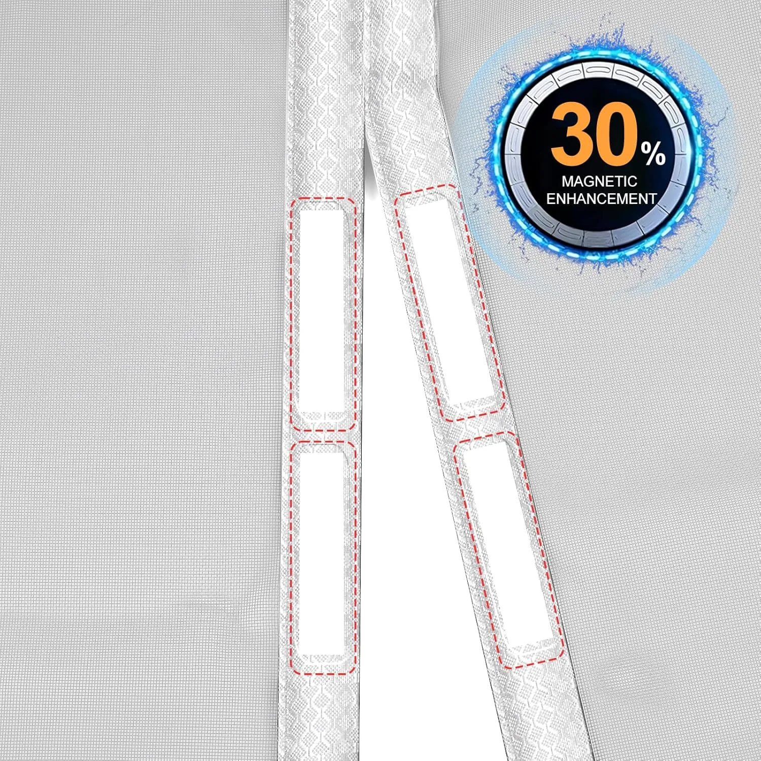 High-Density Magnetic Screen Door Mesh for Home and Patio, Tear Resistant Backdoor Screen Net with Magnetic Closure