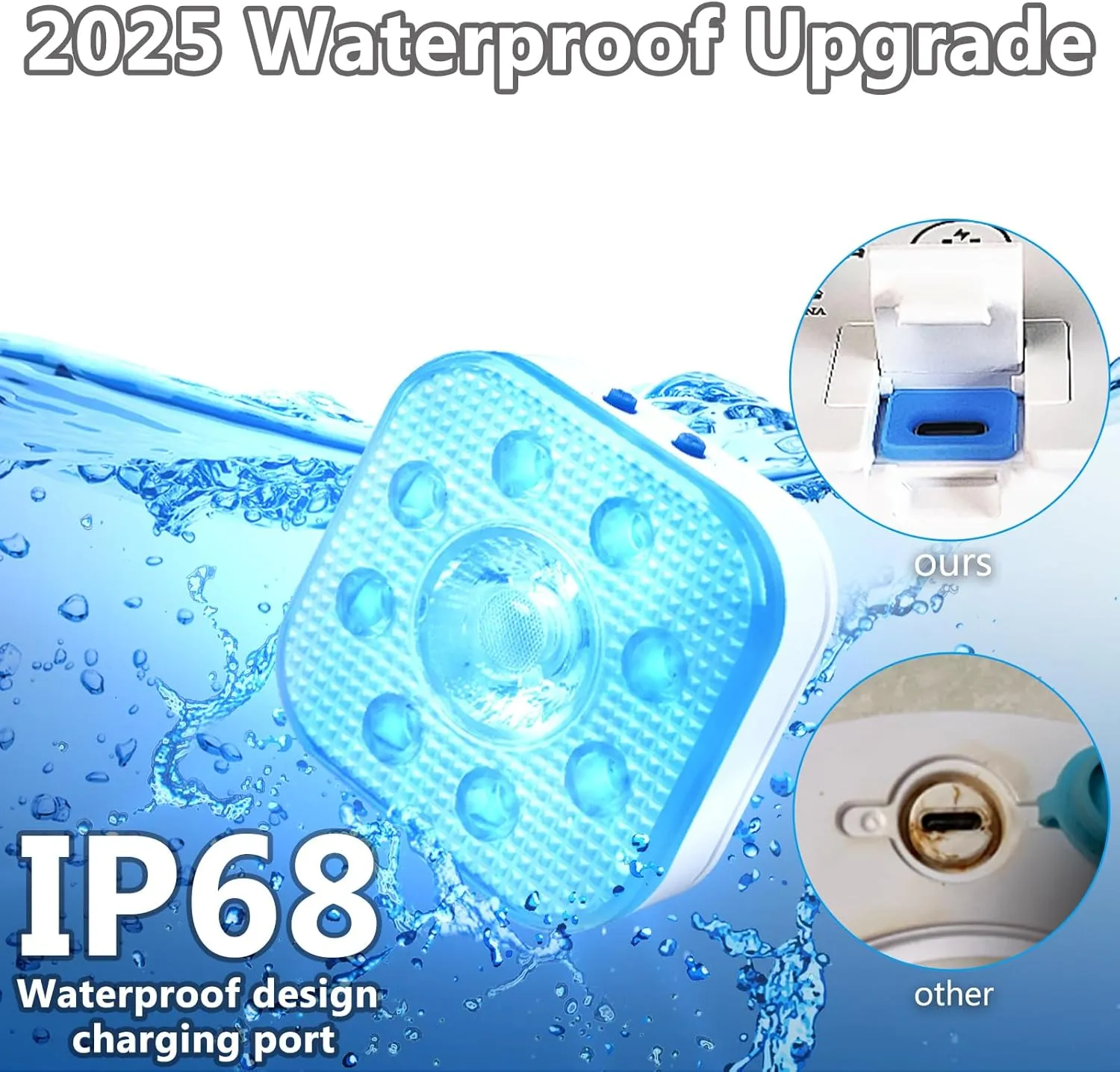 HL Pool Lights with Remote,Submersible LED Light with Spotlight,RGB Rechargeable Floating Light,Waterproof Underwater lamp for Above Ground Inground Swimming Pool,Hot Tubs,Ponds,Fountain Decor 2 Pack