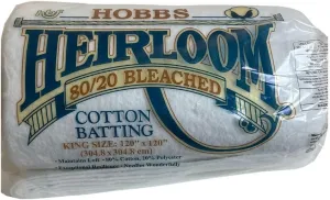 Hobbs Heirloom Bleached 80/20 King Package- 120" x 120"