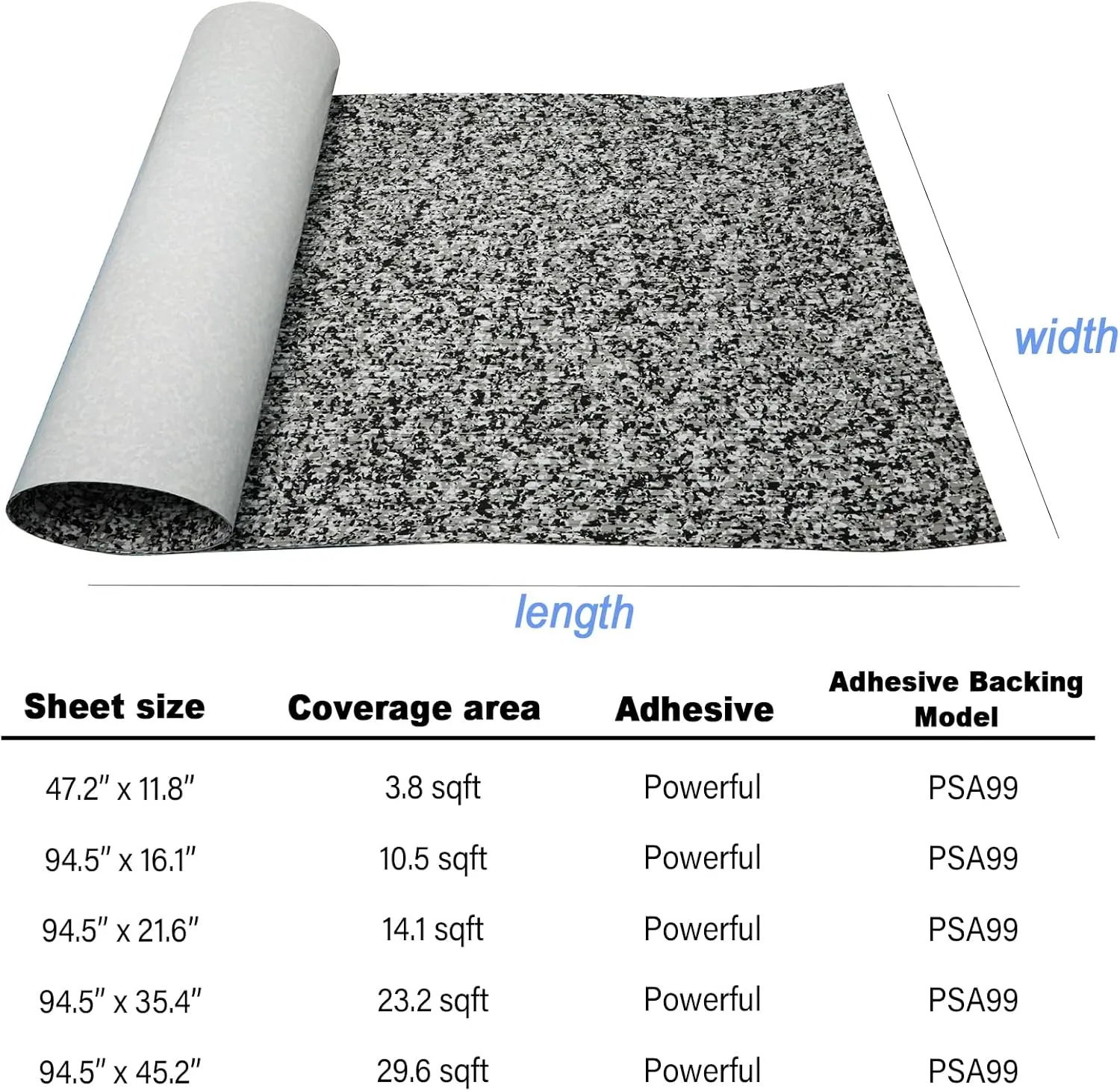 HZshark EVA Foam Boat Decking Camo Self-Adhesive Non-Slip Marine Deck Boat Flooring 94" x 45"/35"