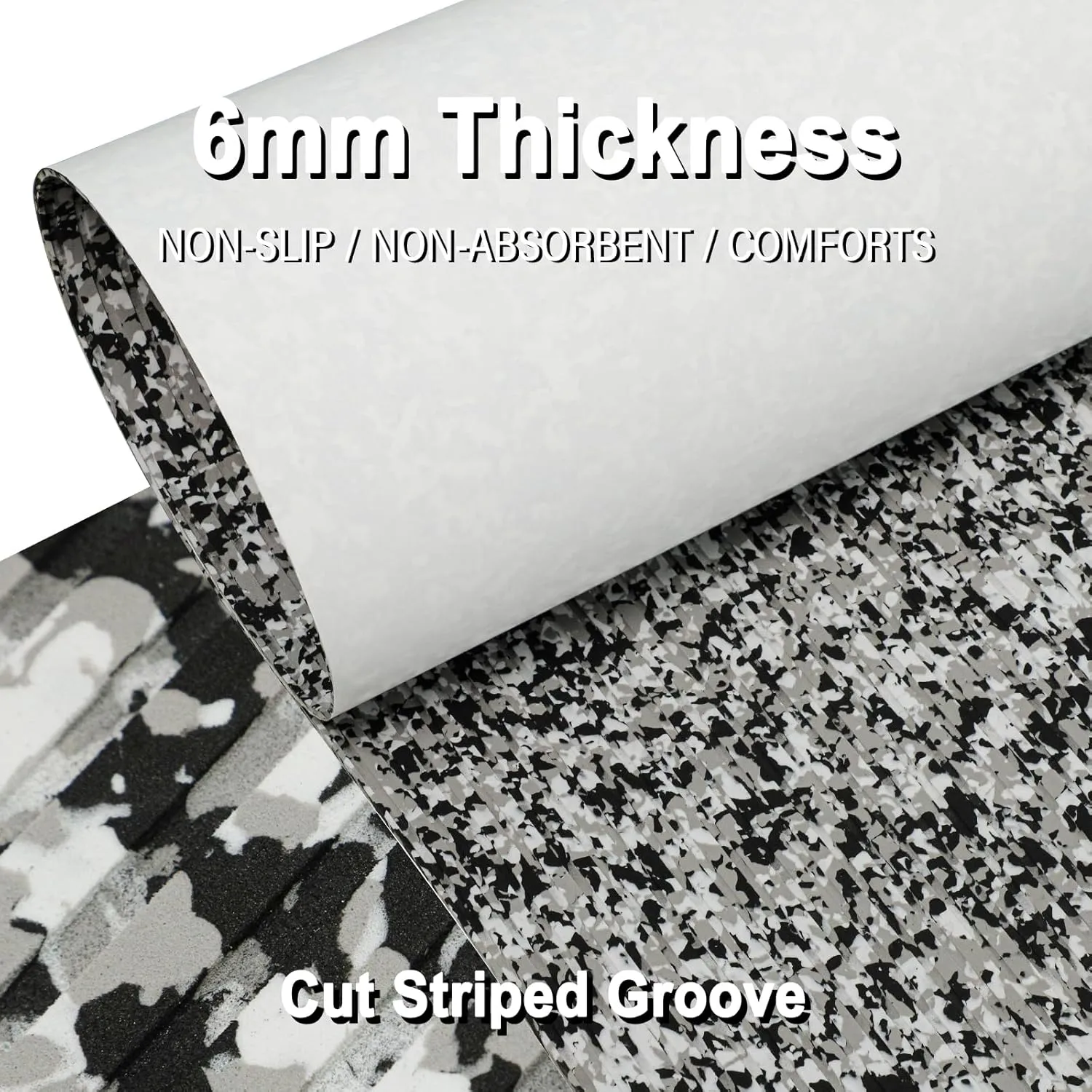 HZshark EVA Foam Boat Decking Camo Self-Adhesive Non-Slip Marine Deck Boat Flooring 94" x 45"/35"