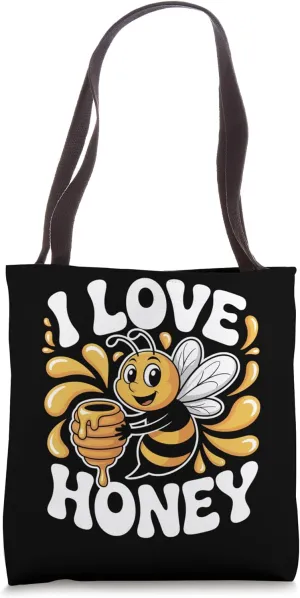I Love Honey Cute Bee Enthusiast Art Tote Bag