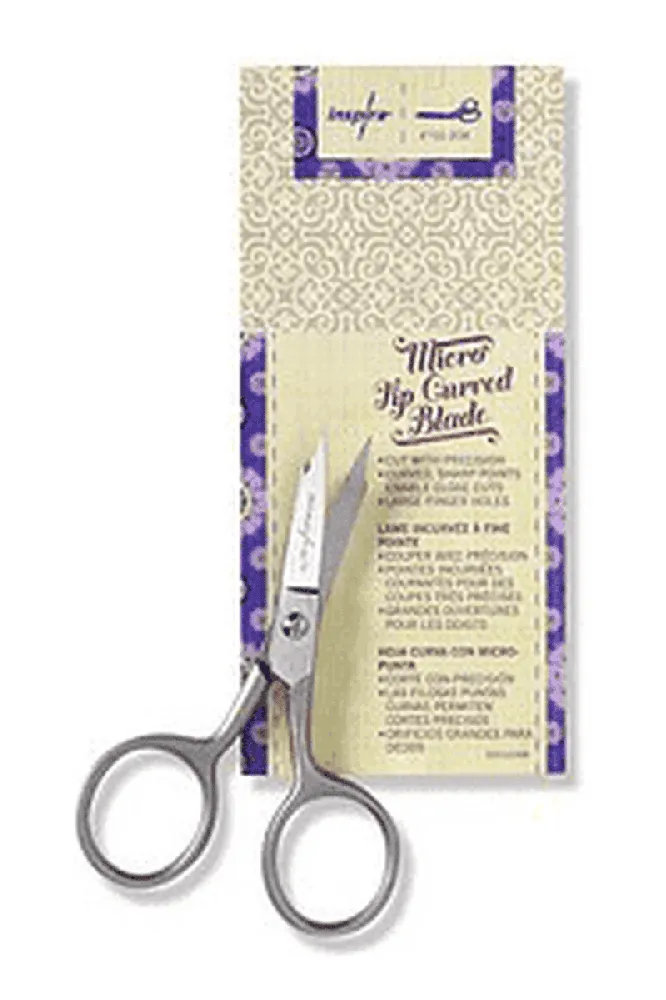 INSPIRA®, Scissor - 4" Large Curved Micro Tip