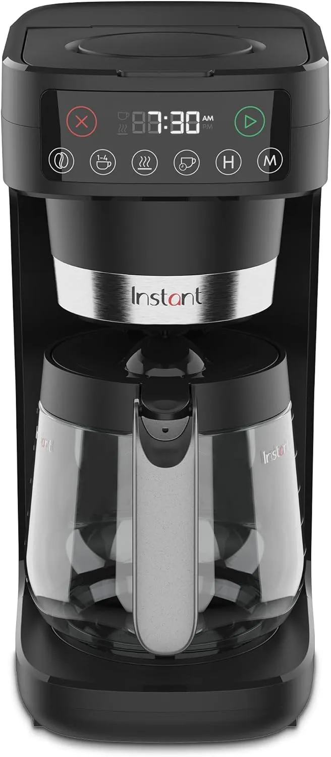 Instant Infusion Brew Plus 12 Cup Drip Coffee Maker, From The Makers of Instant Pot, with Adjustable Brew Strength, Removable Water Reservoir, and Warming Plate with 3 Temperature Settings, Black