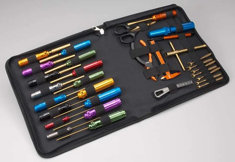 Integy RC Complete 31-Piece Titanium Nitride Racing Tool Set with Professional Carry Bag